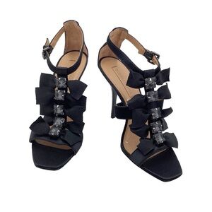{BCBGMAXAZRIA} Adabella Satin Strappy Heels